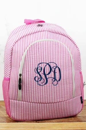 NGIL Pink Striped Seersucker Large Backpack