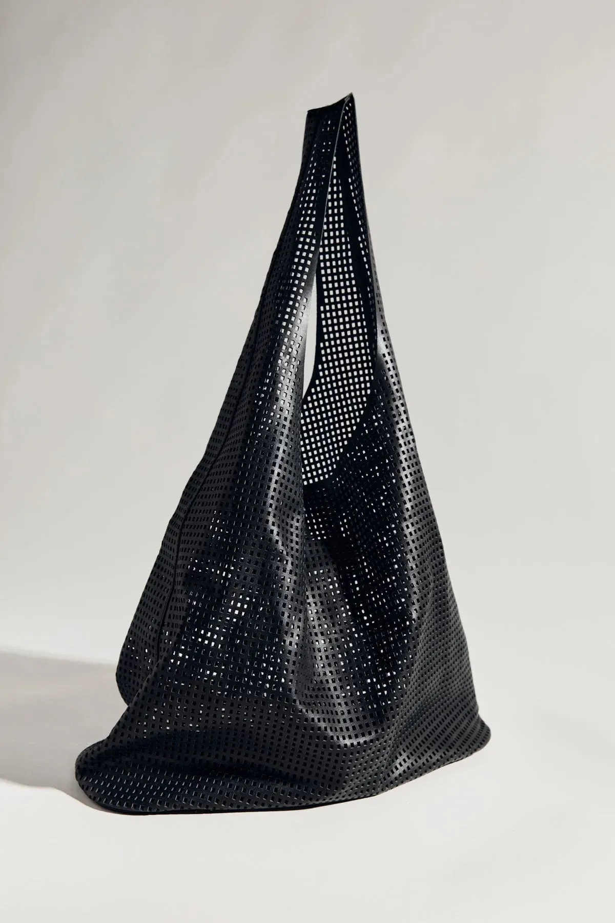 Perforated Soft Tote in Black