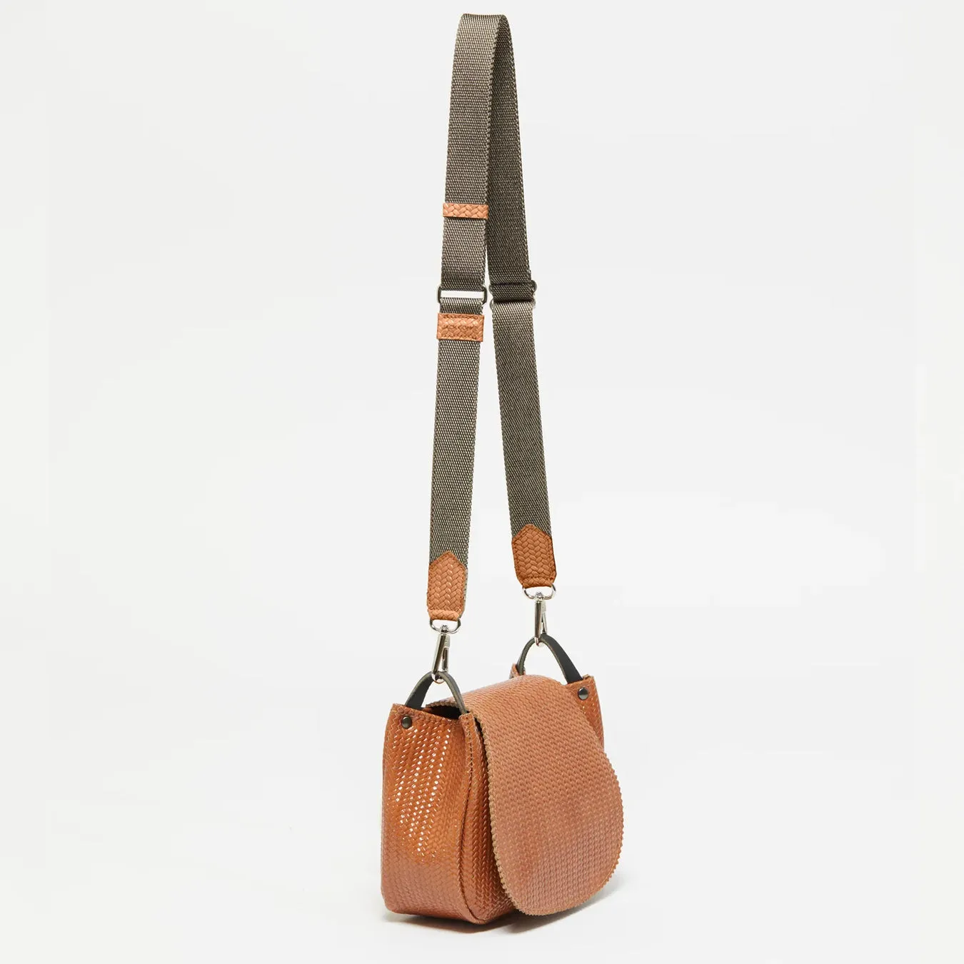 PETIT NICO WOVEN LEATHER SHOULDER BAG