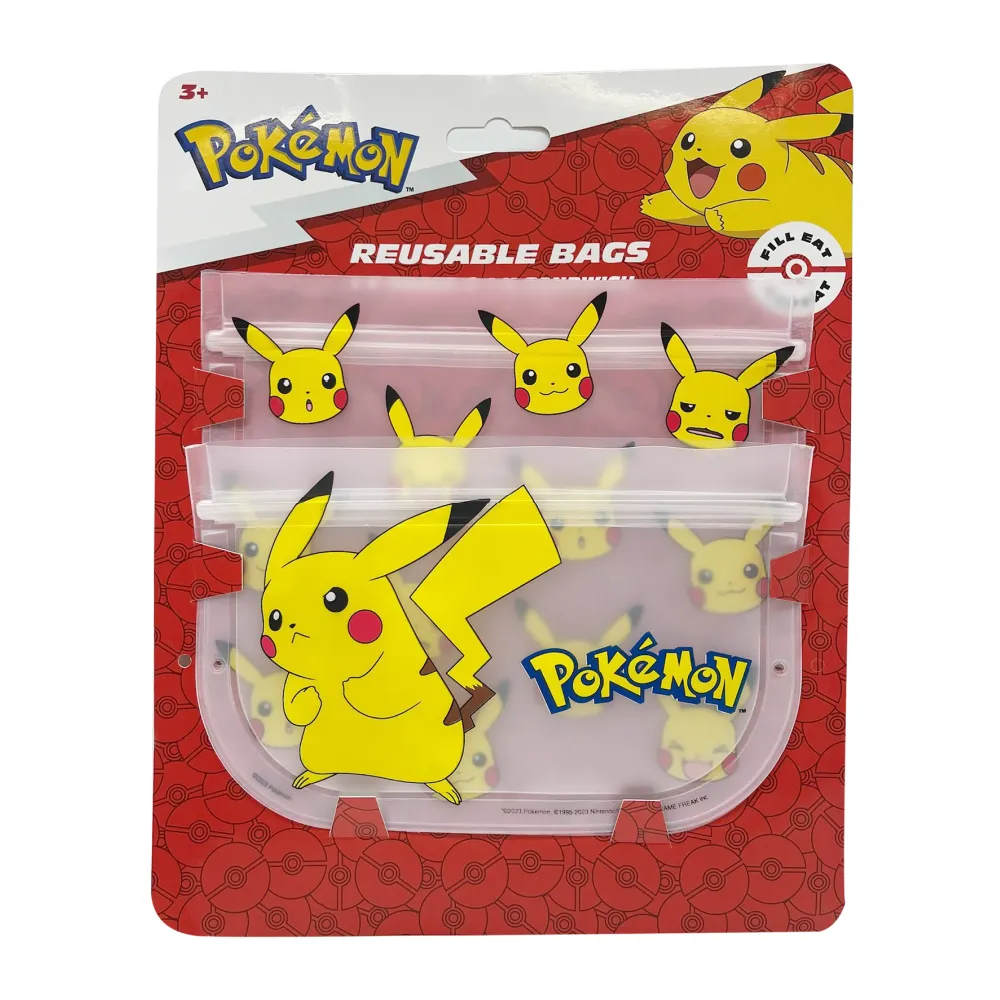 Pokemon Reusable Sandwich & Snack Bags