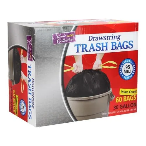 Premium Heavy Weight Plastic Trash Bags<br/>Size Options: 30 Gallon Trash Bags