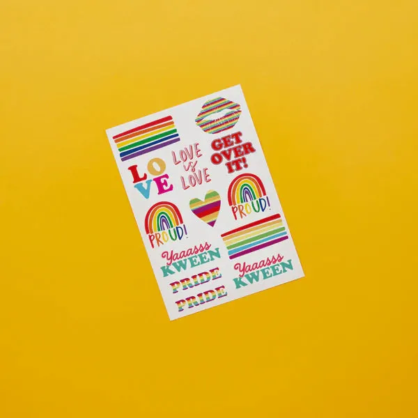 Pride Temporary Tattoos Pack of 2