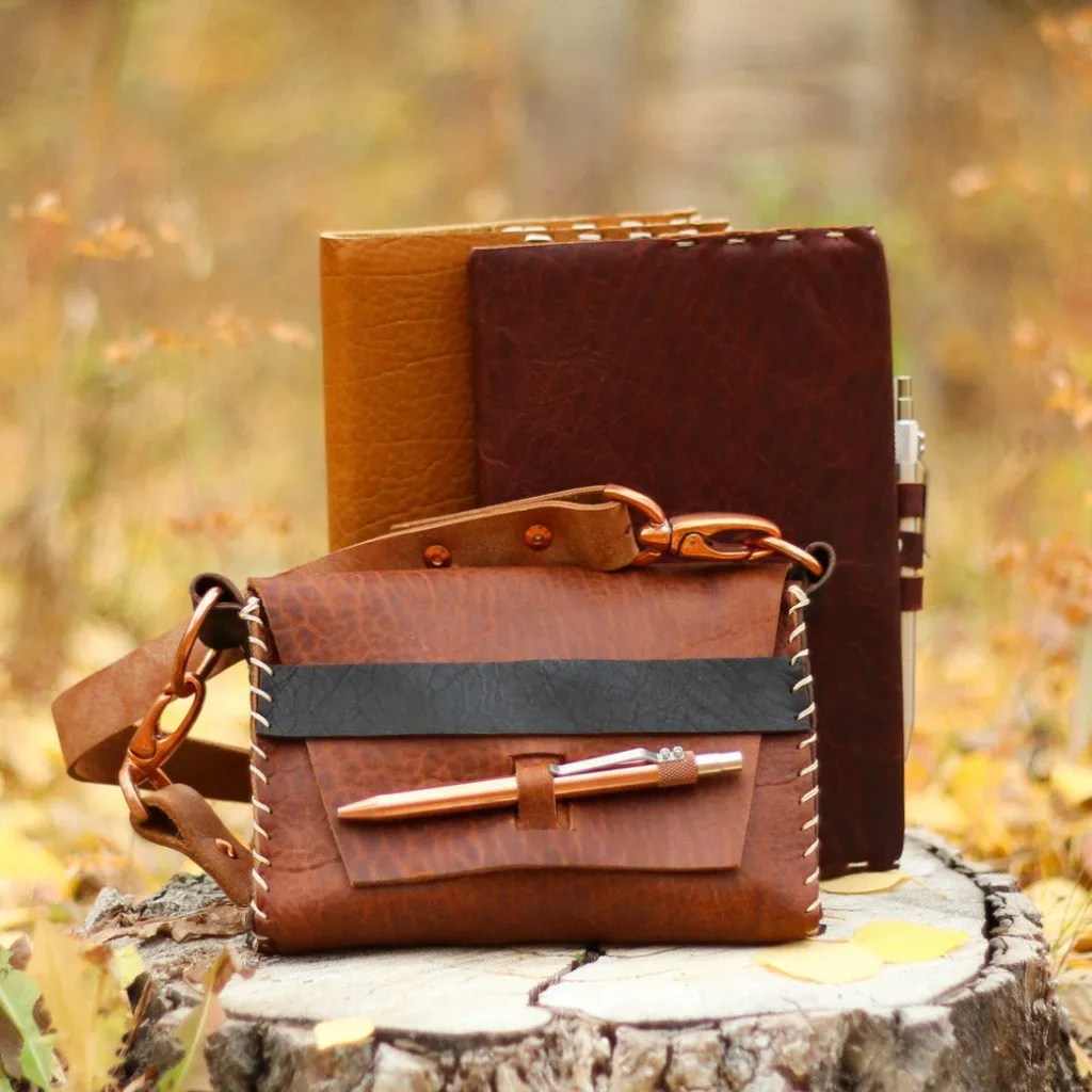 "Emerson" Leather Journal Bags with Optional Kara's Kustom Pen