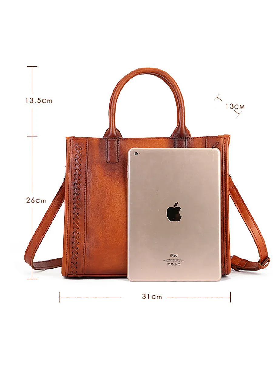 Retro Solid Color Leather Crossbody Bag Hand Bag