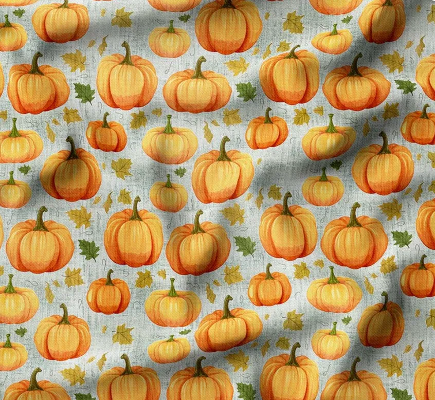 Rustic Pumpkin Patterned Fabric SCB040