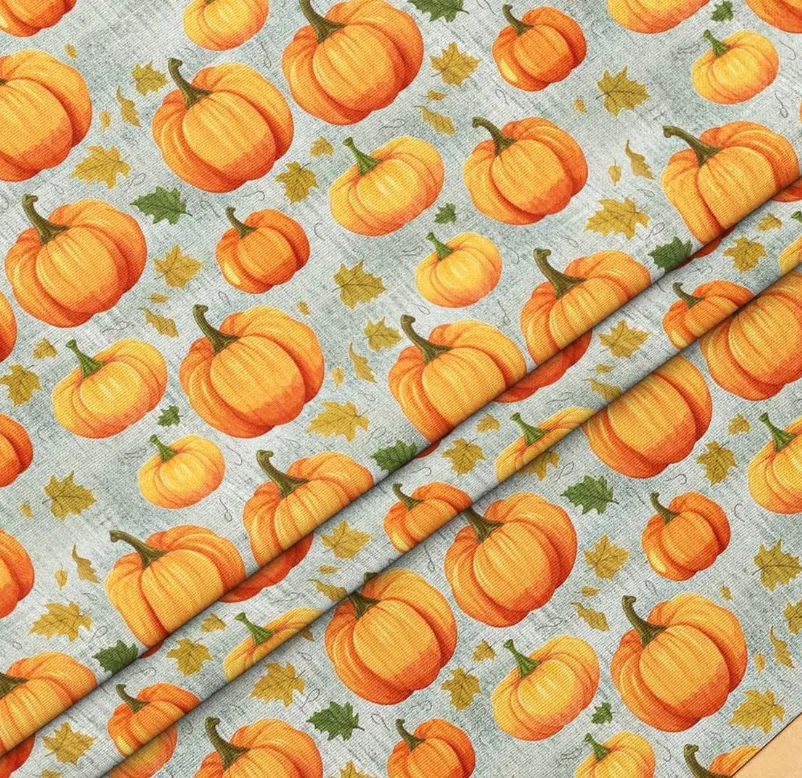 Rustic Pumpkin Patterned Fabric SCB040