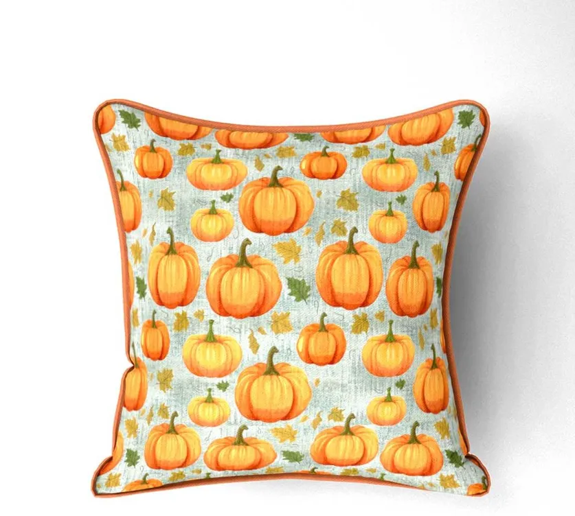 Rustic Pumpkin Patterned Fabric SCB040