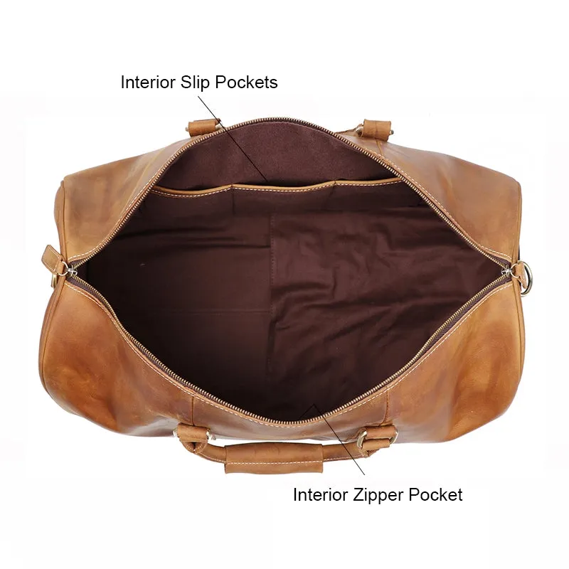 Rustic Roamer Crazy Horse Leather Duffle Bag