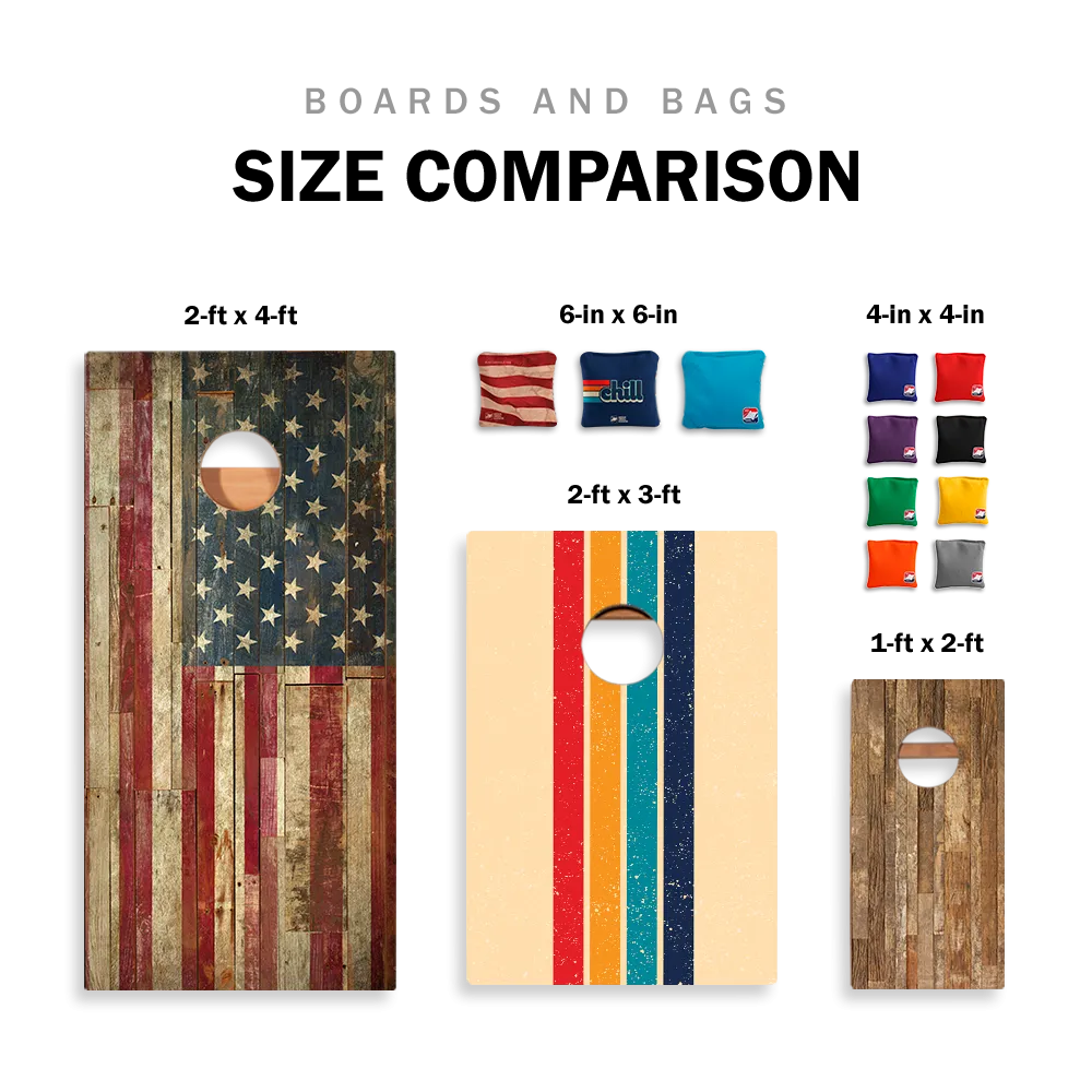 Rustic Wood Star Cornhole Boards