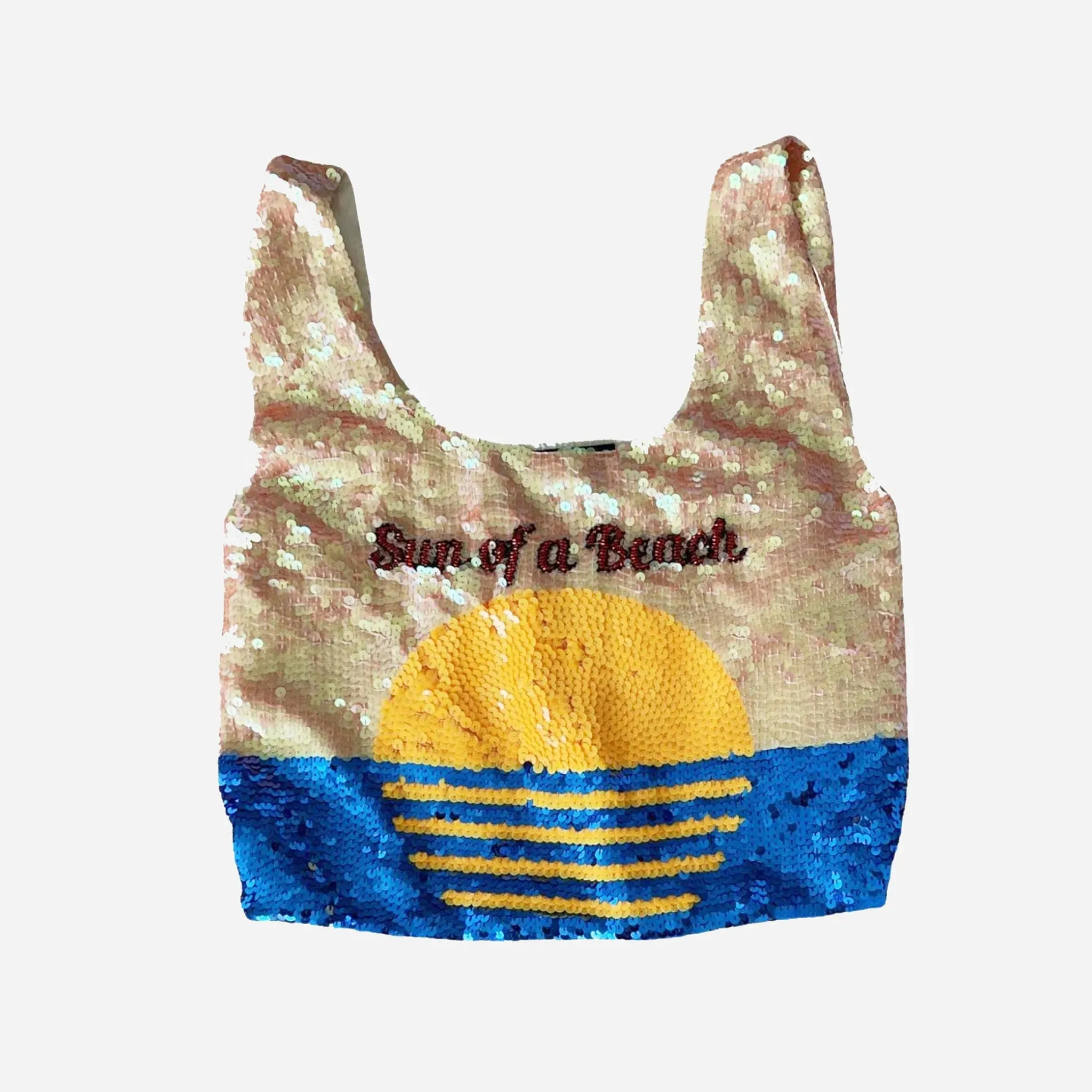 Sequin Supermarket Bag " Sun Of A Beach "