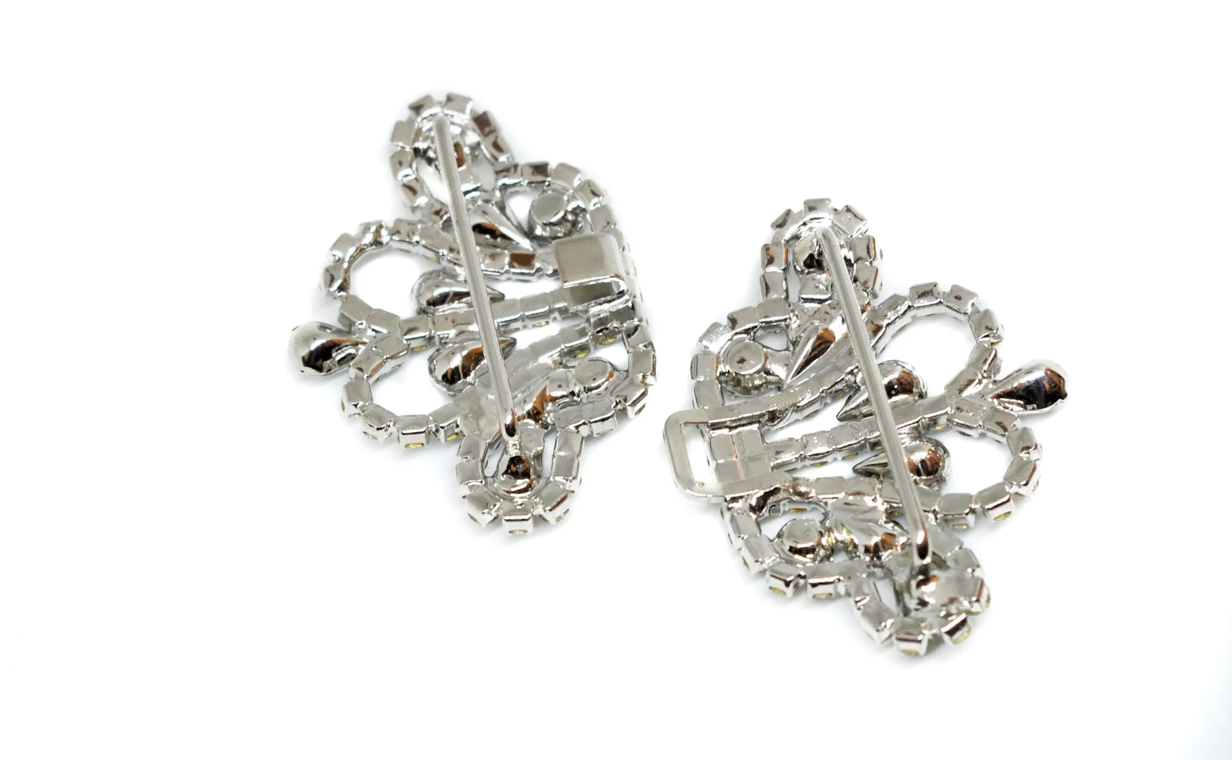 Silver Rhinestone Connector - Closure - 1 Piece