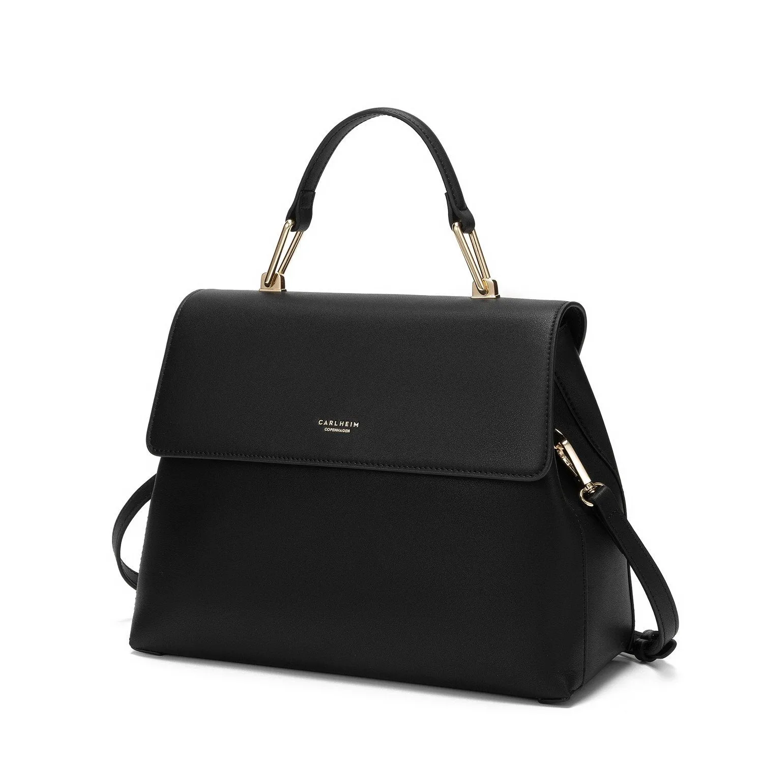 Sophia Genuine Leather Handbag (Black)