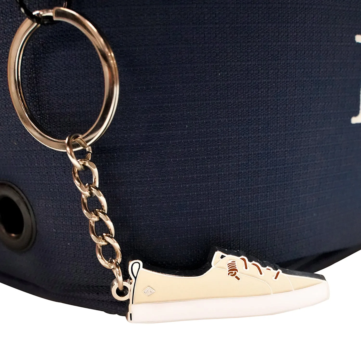 Sperry Crest Vibe Sneaker Enamel Keychain -Oat