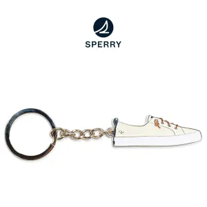 Sperry Crest Vibe Sneaker Enamel Keychain -Oat