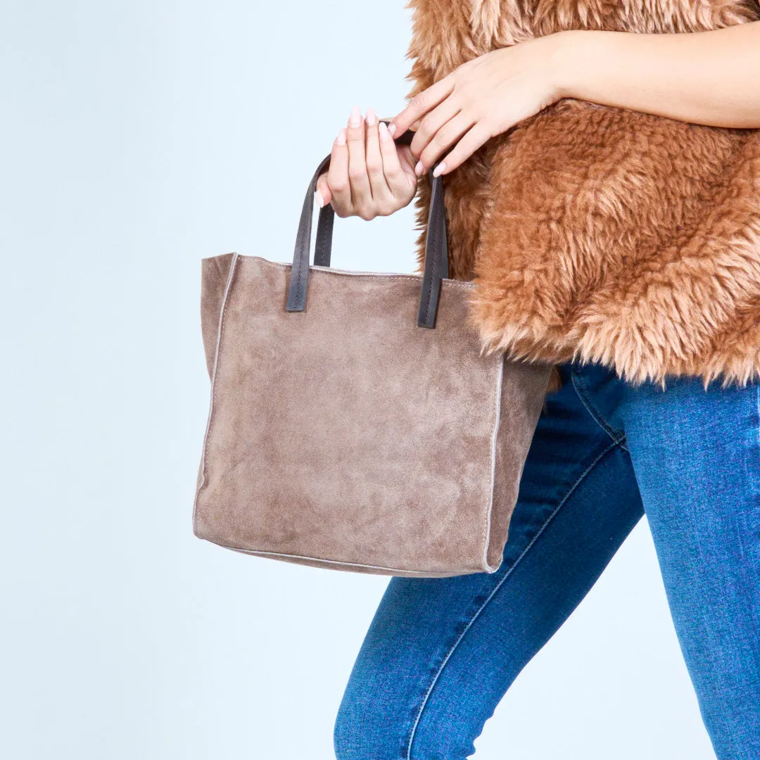 Stylish suede tote bags wholesale