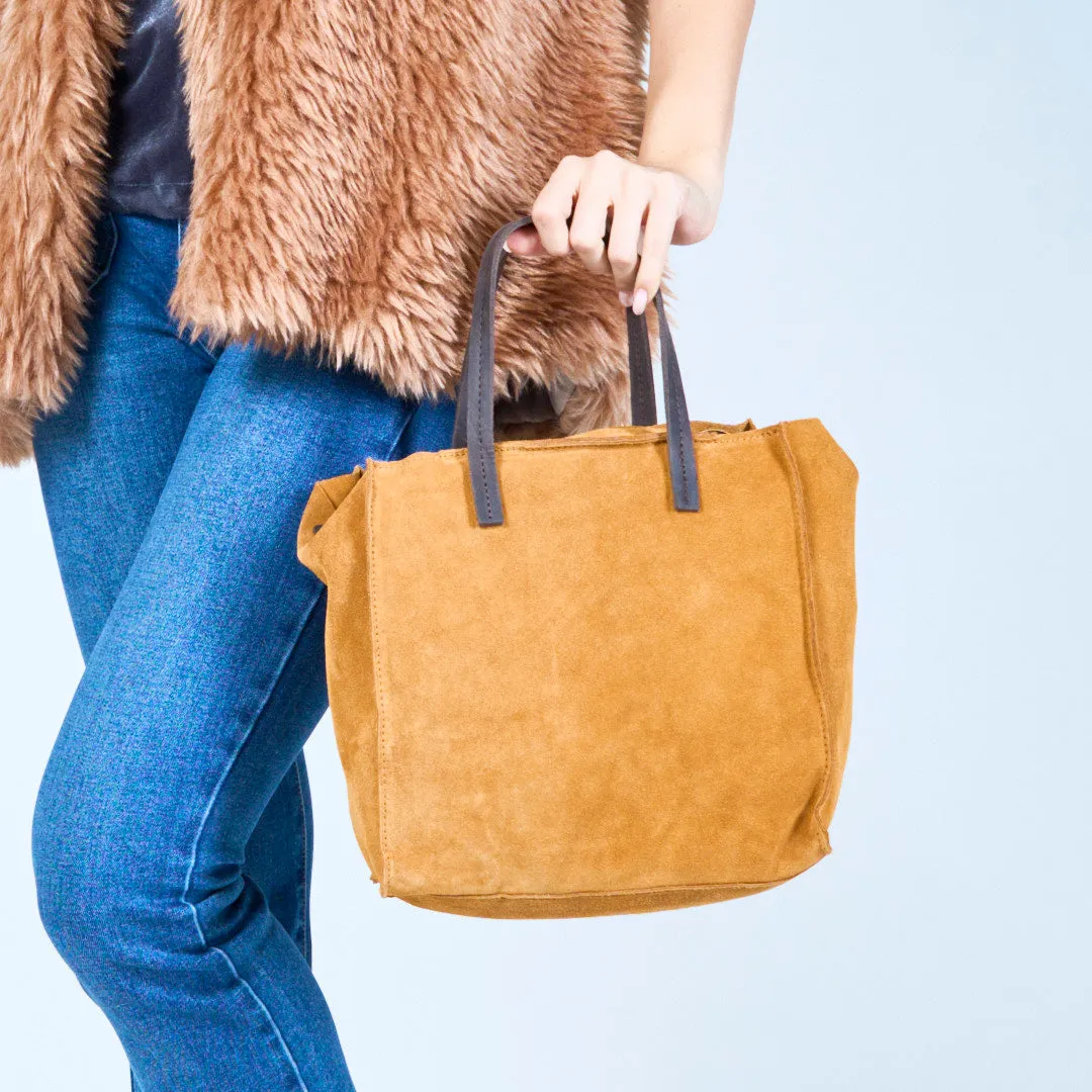 Stylish suede tote bags wholesale