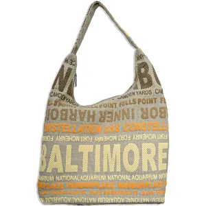 TBBM06 Robin Ruth Big City Baltimore Tote Bag - Khaki