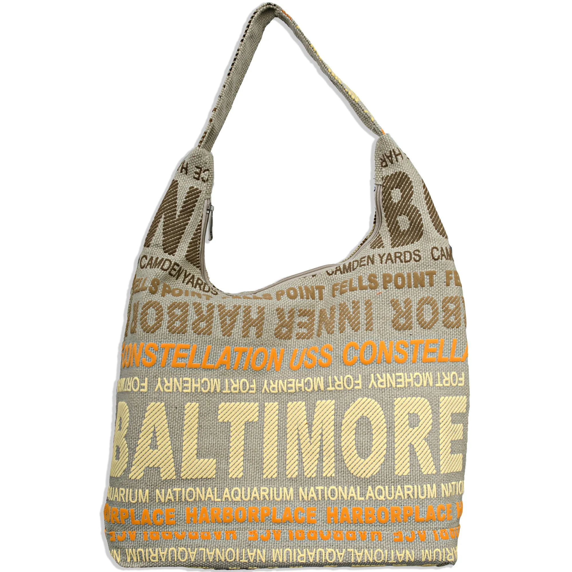 TBBM06 Robin Ruth Big City Baltimore Tote Bag - Khaki