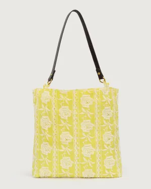 The Yellow Floral Embroidery Shoulder Bag