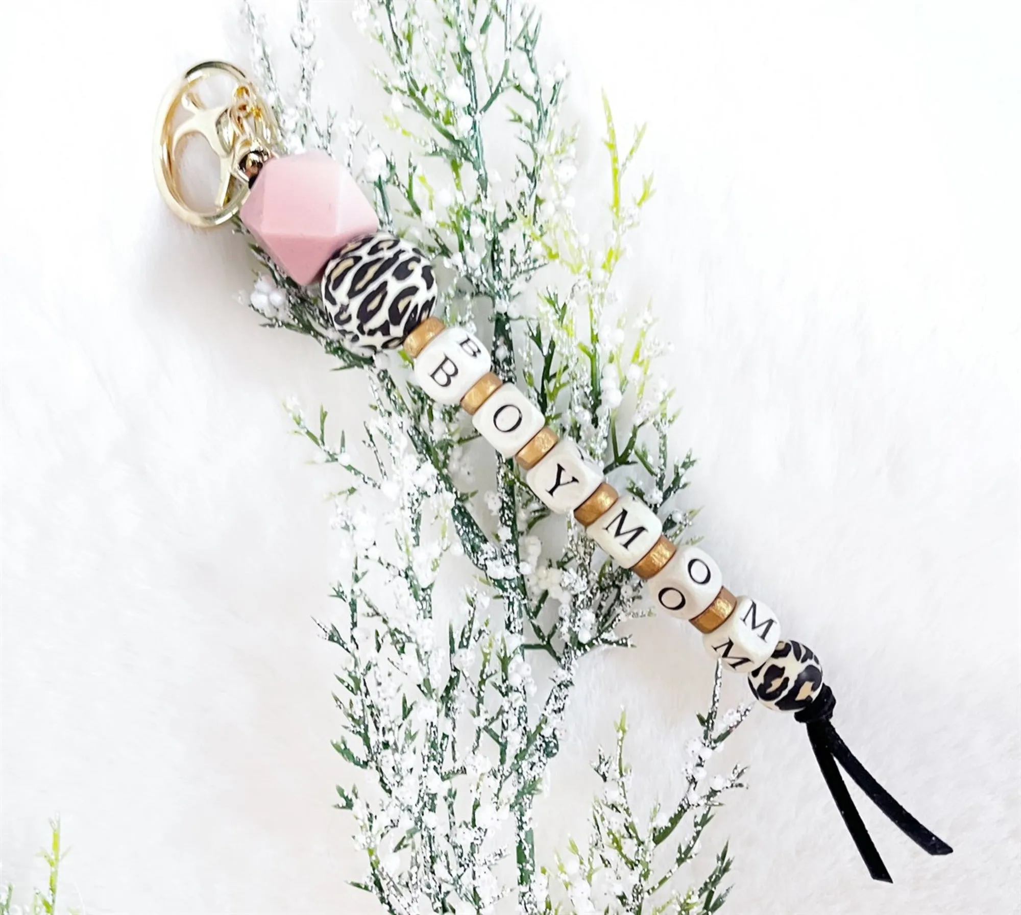 Trending Leopard Long Key Chain - Boy Mom