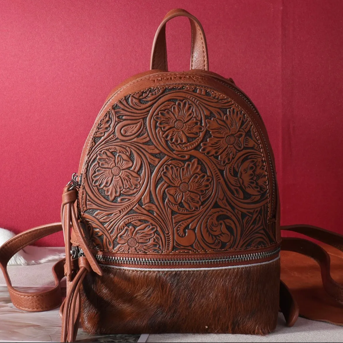 Trinity Ranch Hair-On Cowhide Collection Mini Backpack