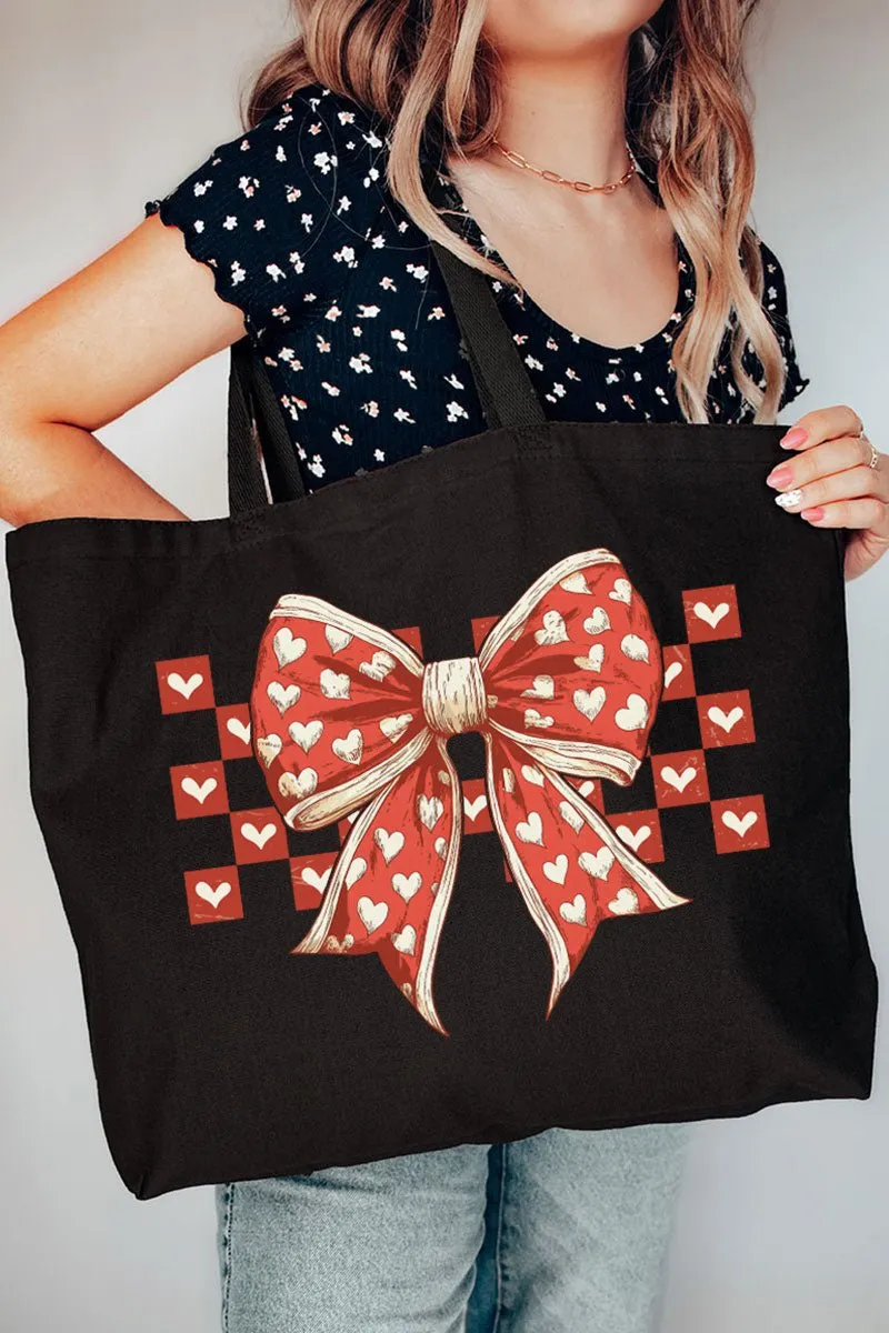 Vintage Valentine Canvas Jumbo Tote