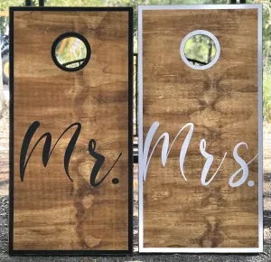 Wedding Mr.& Mrs. Cornhole Set With Bean Bags