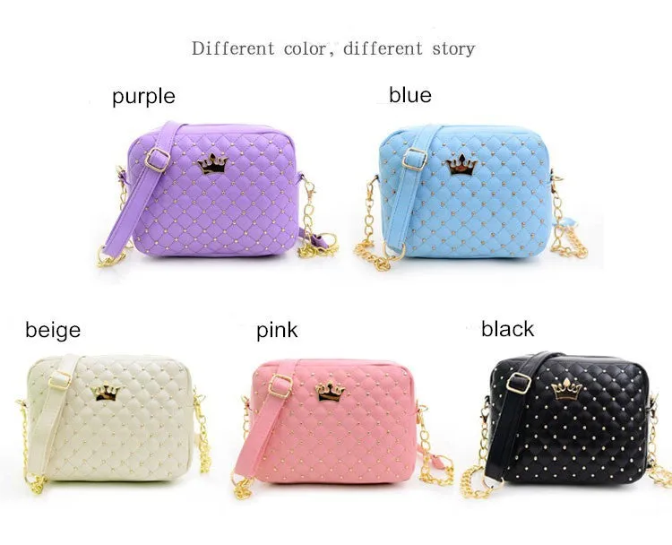 Women Bag Fashion Women Messenger Bags Rivet Chain Shoulder Bag High Quality PU Leather Crossbody