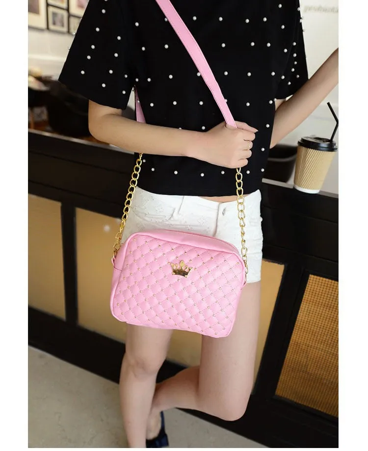 Women Bag Fashion Women Messenger Bags Rivet Chain Shoulder Bag High Quality PU Leather Crossbody