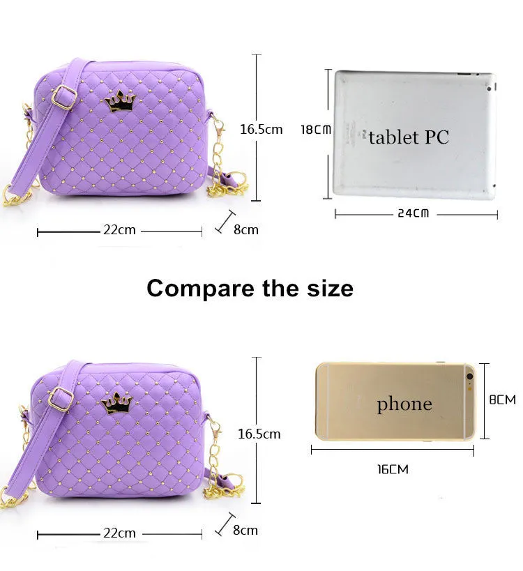 Women Bag Fashion Women Messenger Bags Rivet Chain Shoulder Bag High Quality PU Leather Crossbody