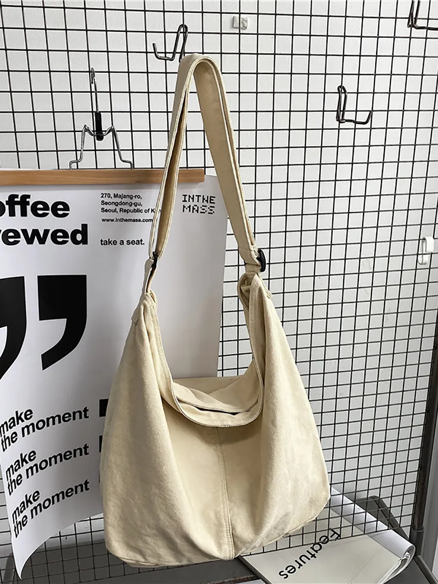 Women Casual Large Capacity Canvas Tote Bag Crossbody Bag