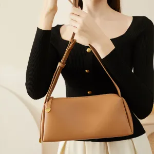 Women Soft Cowhide Minimalist Casual Shoulder Bag