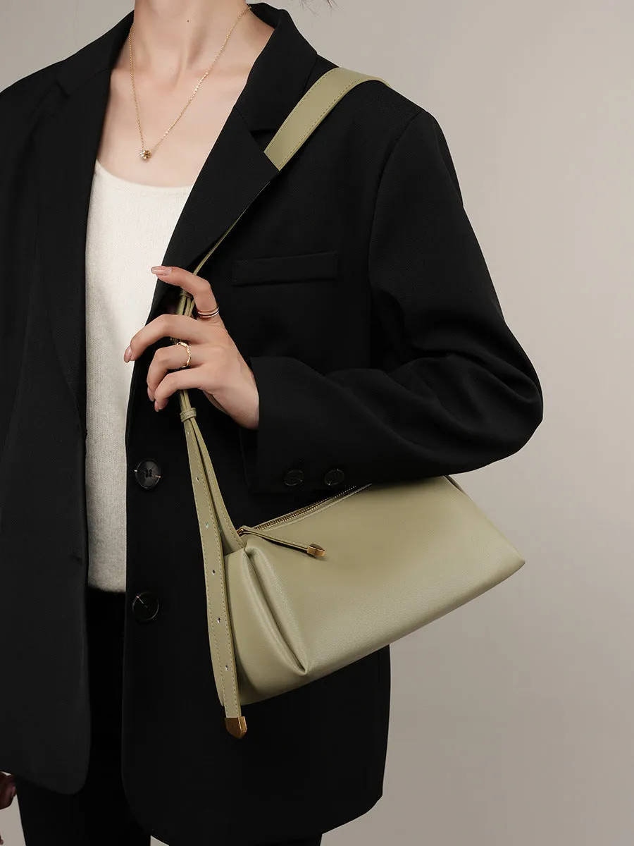 Women Soft Cowhide Minimalist Casual Shoulder Bag