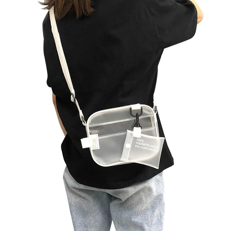 Women's Casual Recycled PVC Transparent Stadium Approved Crossbody Bag