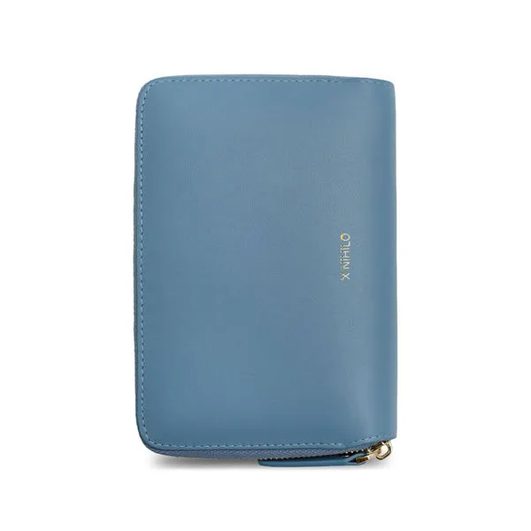 X Nihilo Cameron Leather Travel Wallet Sky Blue